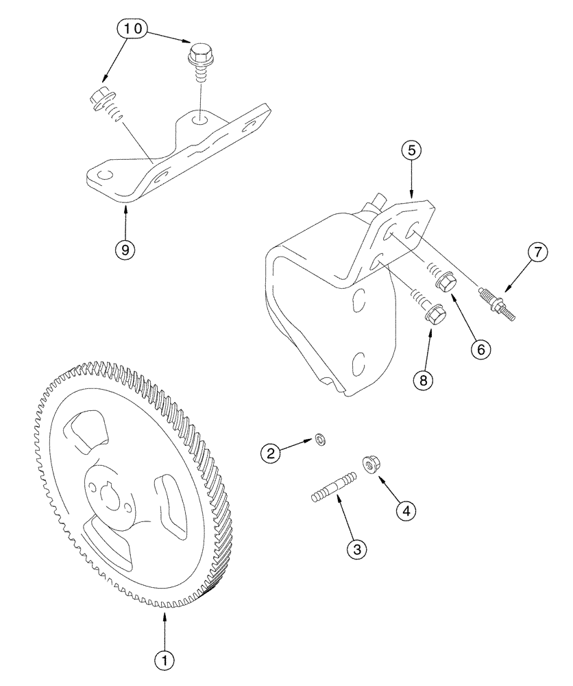 Схема запчастей Case IH FLX3300B - (02-027) - FUEL INJECTION PUMP - GEAR & MOUNTING BRACKETS (FLX3300B CASE ENGINE) (01) - ENGINE