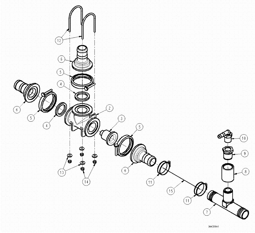 Схема запчастей Case IH SPX3200 - (11-009) - CHEMICAL INDUCTOR VENTURI GROUP Options