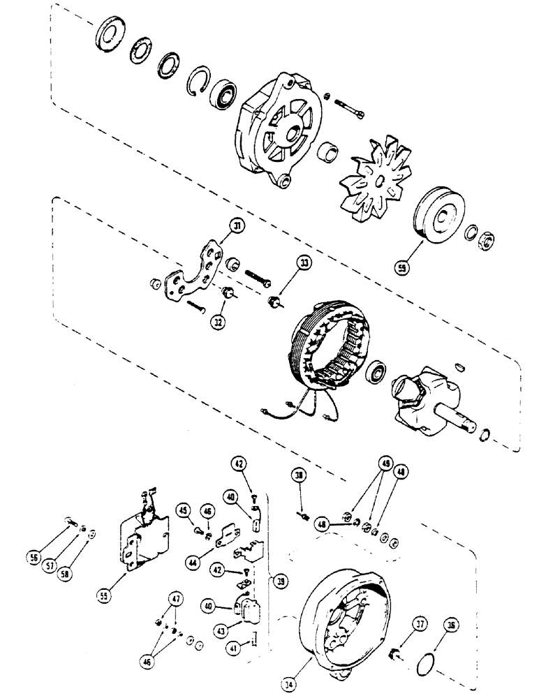 Схема запчастей Case IH 1175 - (069A) - A137183 ALTERNATOR, PRESTOLITE (04) - ELECTRICAL SYSTEMS
