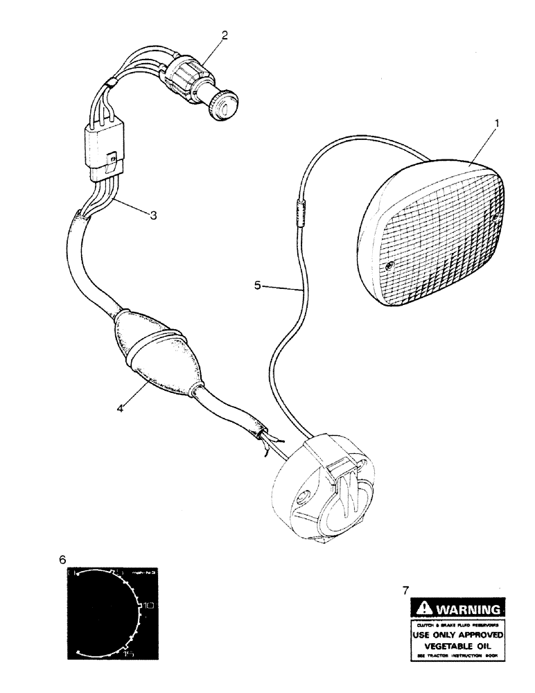 Схема запчастей Case IH 1190 - (T2) - REAR FOG LAMP AND DECALS (09) - CHASSIS