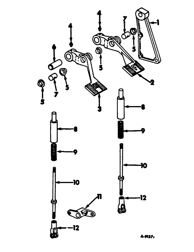Схема запчастей Case IH 2656 - (H-24) - CONTROLS, FORWARD AND REVERSE PEDALS, INTERNATIONAL TRACTORS WITH HYDROSTATIC DRIVE Controls