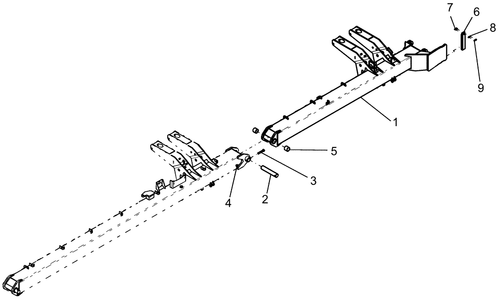 Схема запчастей Case IH 1260 - (39.100.07[01]) - FRAME - OUTER WING (39) - FRAMES AND BALLASTING