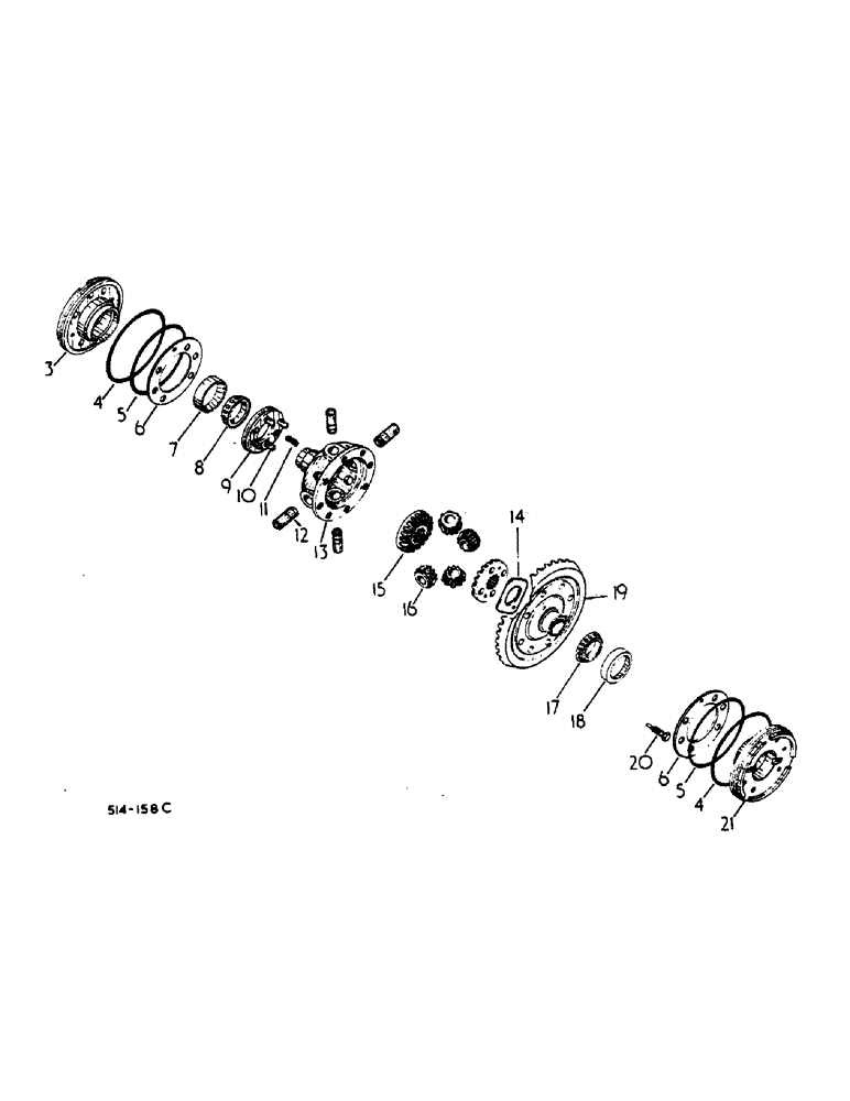 Схема запчастей Case IH 684 - (07-28) - DRIVE TRAIN, DIFFERENTIAL AND CONNECTIONS (04) - Drive Train