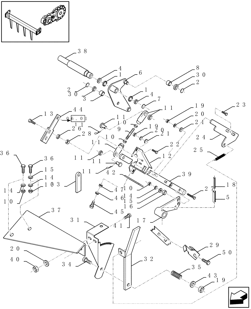 Схема запчастей Case IH LBX331P - (13.26[01]) - FEEDER TRIP (13) - FEEDER