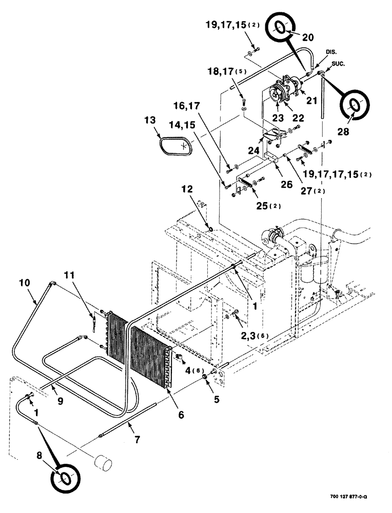 Схема запчастей Case IH 8840 - (02-016) - CONDENSOR/COMPRESSOR ASSEMBLY (S.N. CFH0086315 AND LATER) (134A REFRIGERANT) (50) - CAB CLIMATE CONTROL