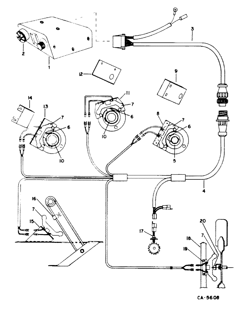 Схема запчастей Case IH 1440 - (08-27) - ELECTRICAL, SHAFT SPEED MONITOR CONTROL, SERIAL NO. 1500 AND BELOW (06) - ELECTRICAL