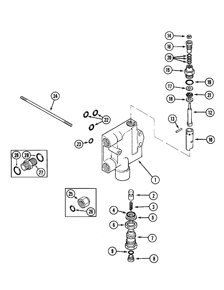 Схема запчастей Case IH 8910 - (8-058) - HYDRAULIC REMOTE VALVE ASSEMBLY, POWER BEYOND (08) - HYDRAULICS