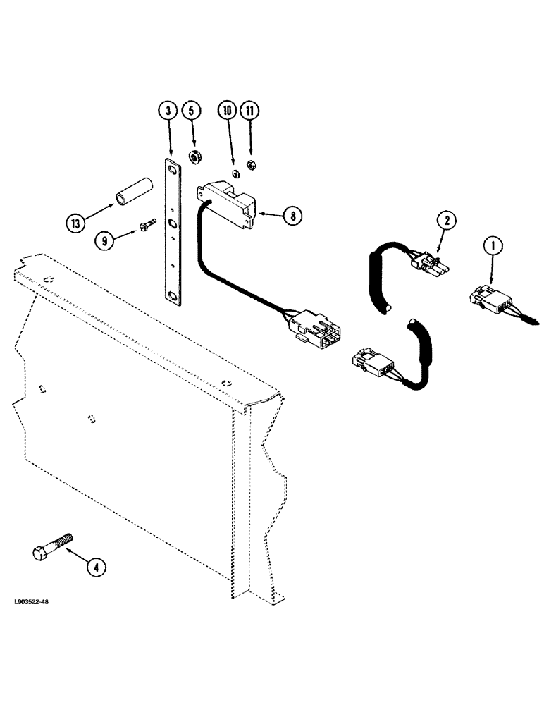 Схема запчастей Case IH 1670 - (4-24) - GRAIN TANK LEVEL SENSOR (06) - ELECTRICAL