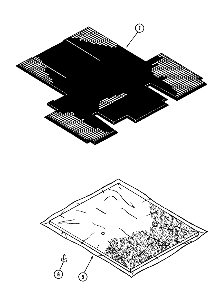 Схема запчастей Case IH 1896 - (9-422) - CAB, FLOOR MATS (09) - CHASSIS/ATTACHMENTS