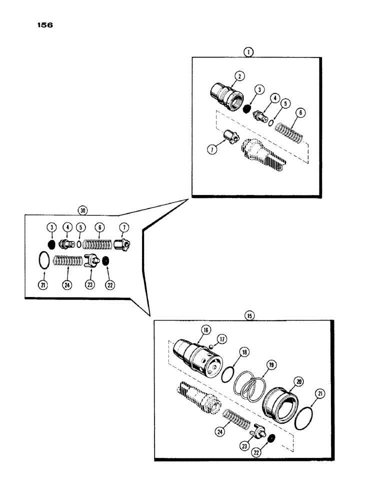 Схема запчастей Case IH 1200 - (156) - MALE COUPLING (08) - HYDRAULICS