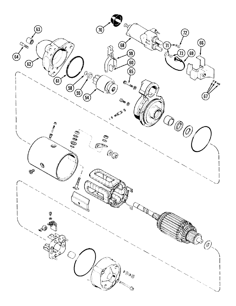 Схема запчастей Case IH 2394 - (4-44) - STARTER ASSEMBLY - A187728 (CONTINUED) (04) - ELECTRICAL SYSTEMS