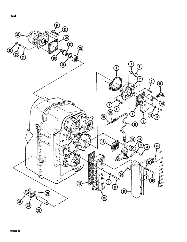 Схема запчастей Case IH 9170 - (6-04) - TRANSMISSION (06) - POWER TRAIN