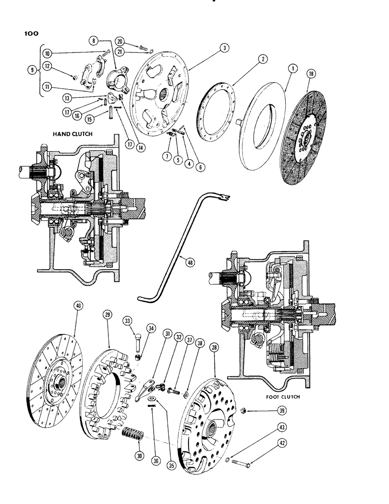 Схема запчастей Case IH 930-SERIES - (100) - CLUTCHES, A20951 HAND CLUTCH (06) - POWER TRAIN