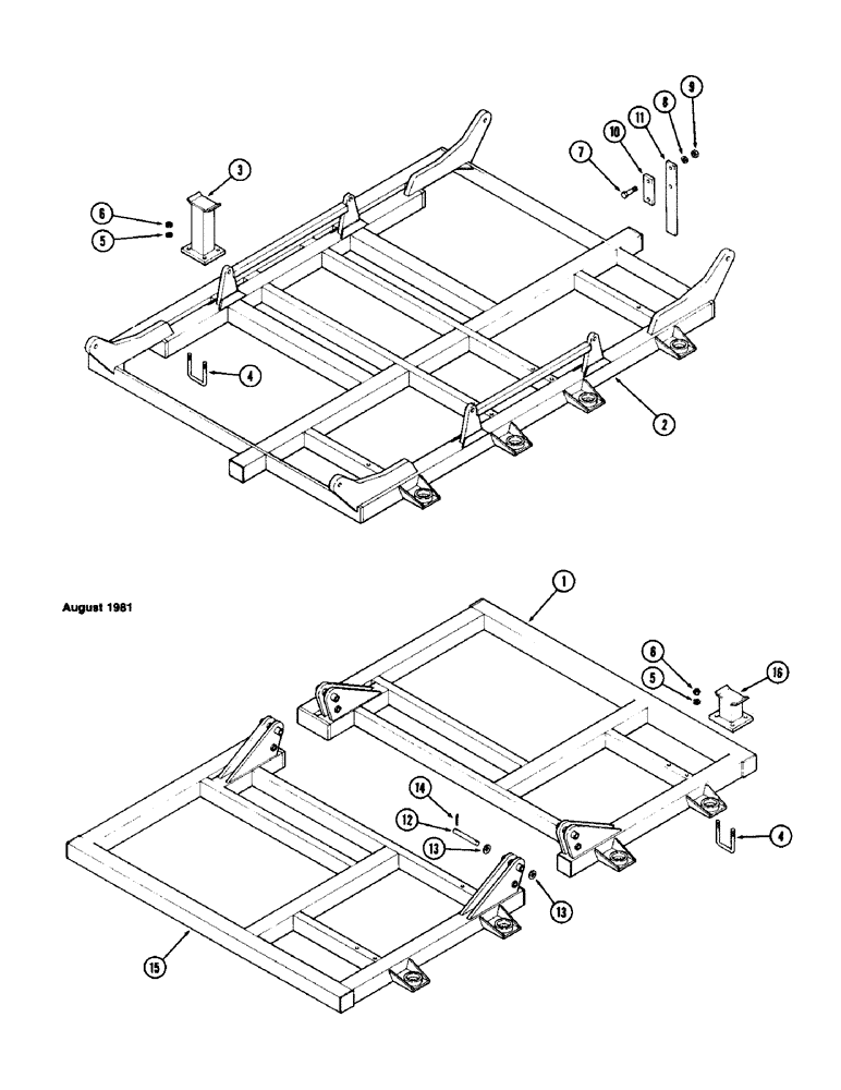 Схема запчастей Case IH SC15 - (13A) - MAIN FRAME AND WING FRAMES, SC15 