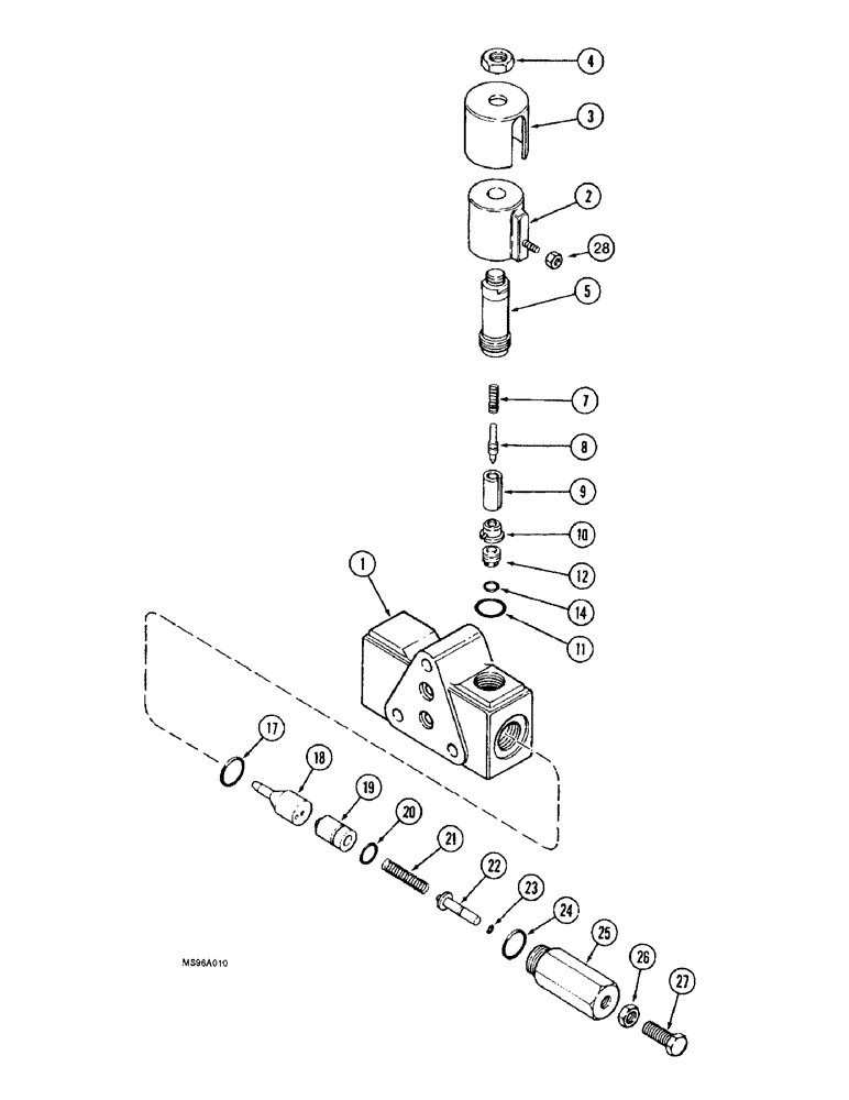 Схема запчастей Case IH 1688 - (8-56) - HEADER LOWER VALVE (07) - HYDRAULICS