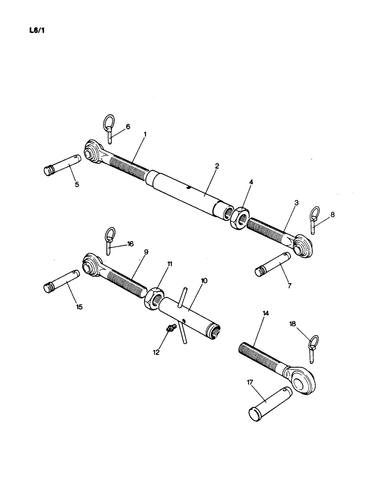 Схема запчастей Case IH 1190 - (L-06) - TOP LINK (09) - IMPLEMENT LIFT