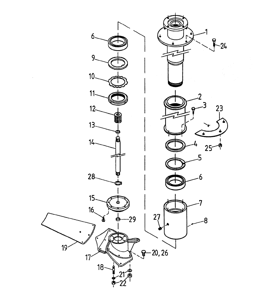 Схема запчастей Case IH 7700 - (A03-05B) - VERTICAL ARM EXTRACTOR FAN, SERIAL #8032 AND ONWARDS Mainframe & Functioning Components