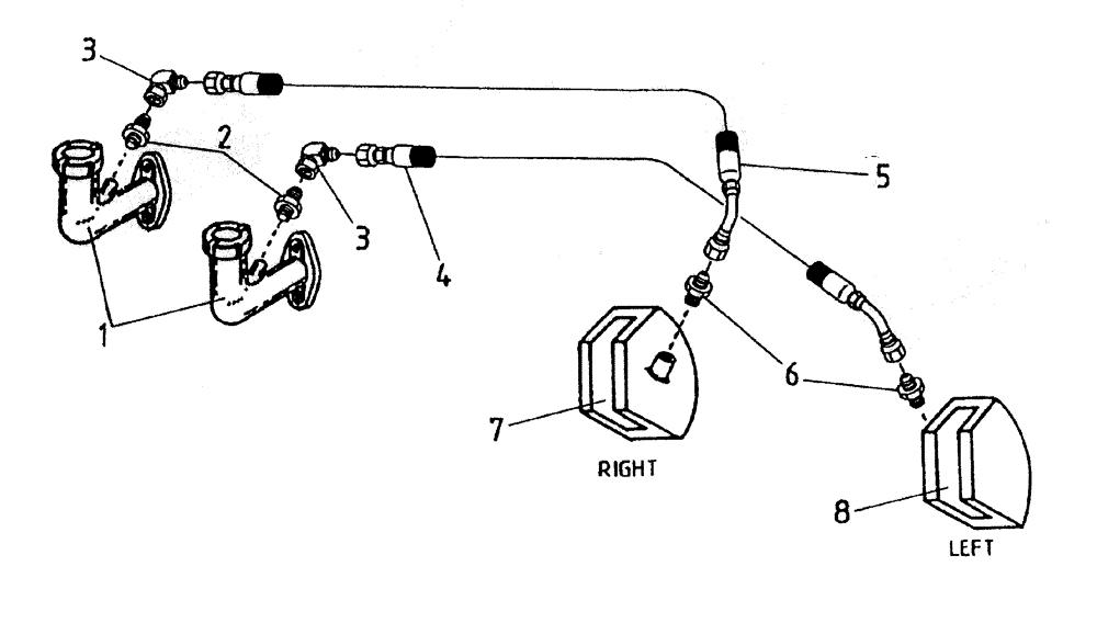 Схема запчастей Case IH 7000 - (B07-05) - HYDRAULIC CIRCUIT (BRAKES 7000) Hydraulic Components & Circuits