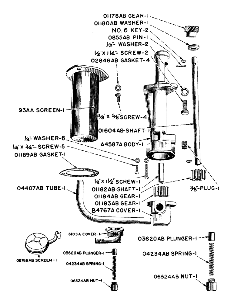 Схема запчастей Case IH D-SERIES - (012) - OIL PUMP (02) - ENGINE