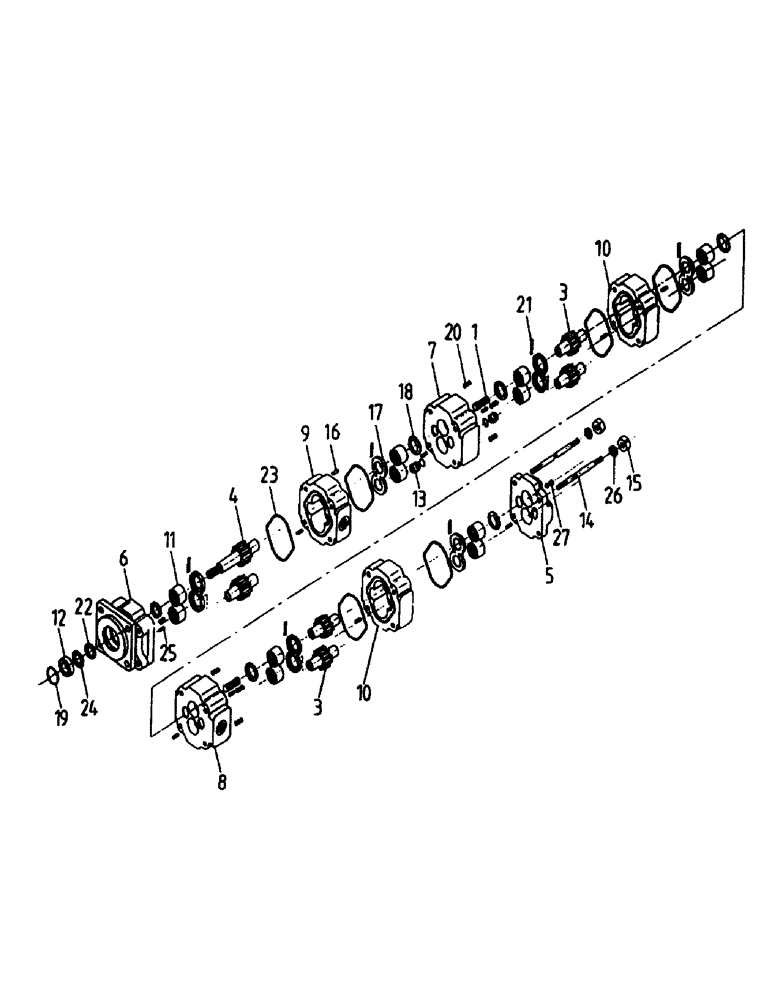 Схема запчастей Case IH 7700 - (B03-15) - HYDRAULIC MOTOR, LEG BASECUTTER Hydraulic Components & Circuits