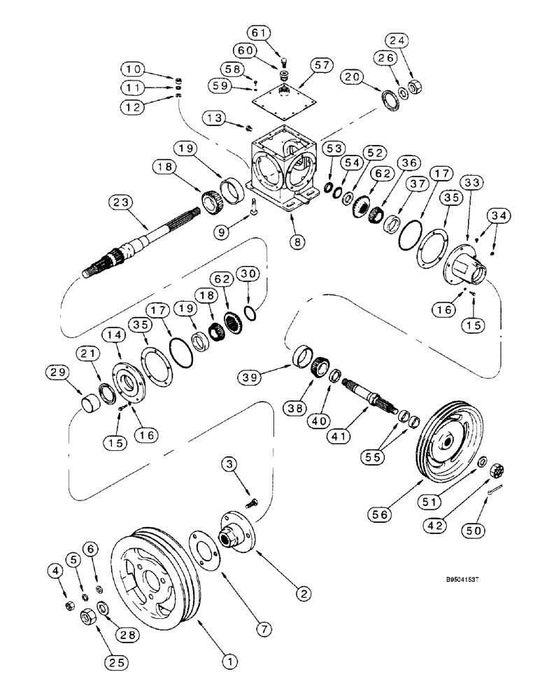 Схема запчастей Case IH 2188 - (9F-10) - STRAW CHOPPER, GEAR HOUSING (19) - STRAW SPREADER & CHOPPER