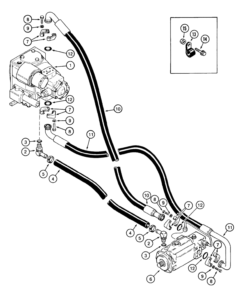 Схема запчастей Case IH 2555 - (06-04) - HYDROSTATICS - PUMP AND MOTOR (03) - POWER TRAIN