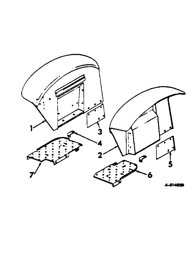 Схема запчастей Case IH 2444 - (A-07) - CHASSIS, RADIATOR AND SHEET METAL, FENDERS AND PLATFORMS Chassis, Radiator & Sheet Metal
