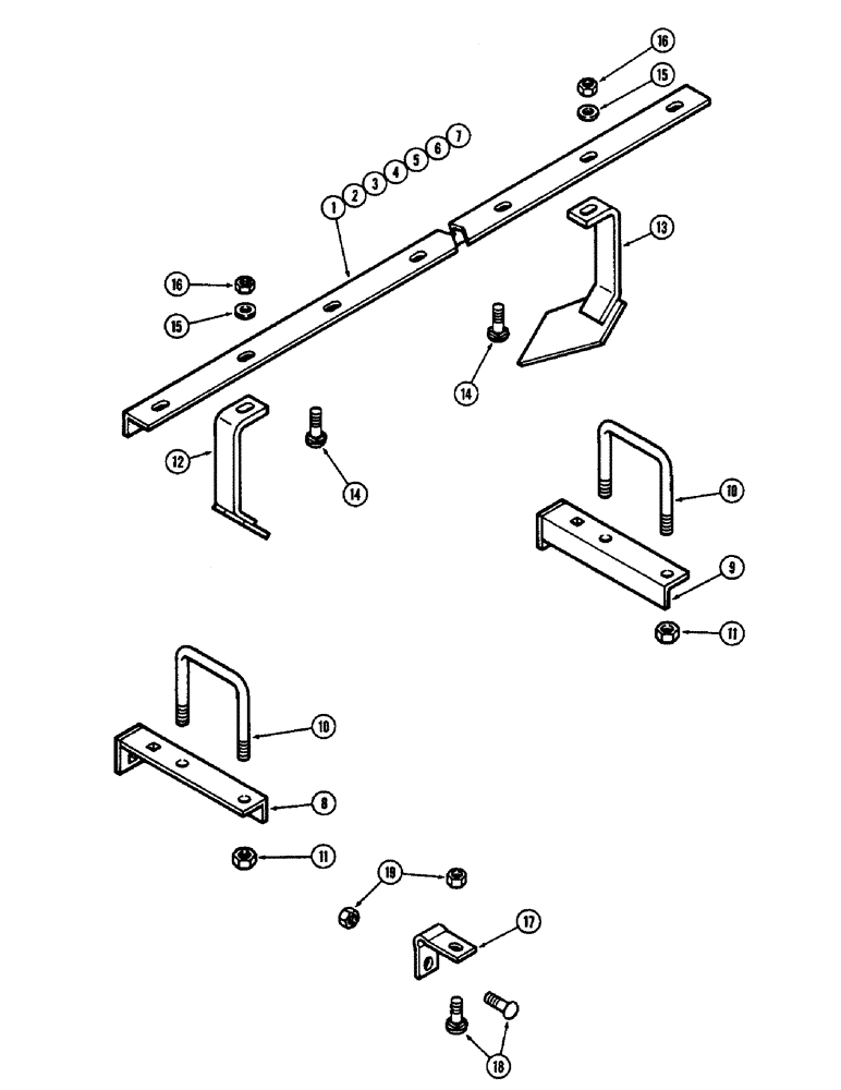 Схема запчастей Case IH G-SERIES - (38) - SCRAPER BARS AND SCRAPERS, G59 , 9 INCH (228.6 MM) SPACING 