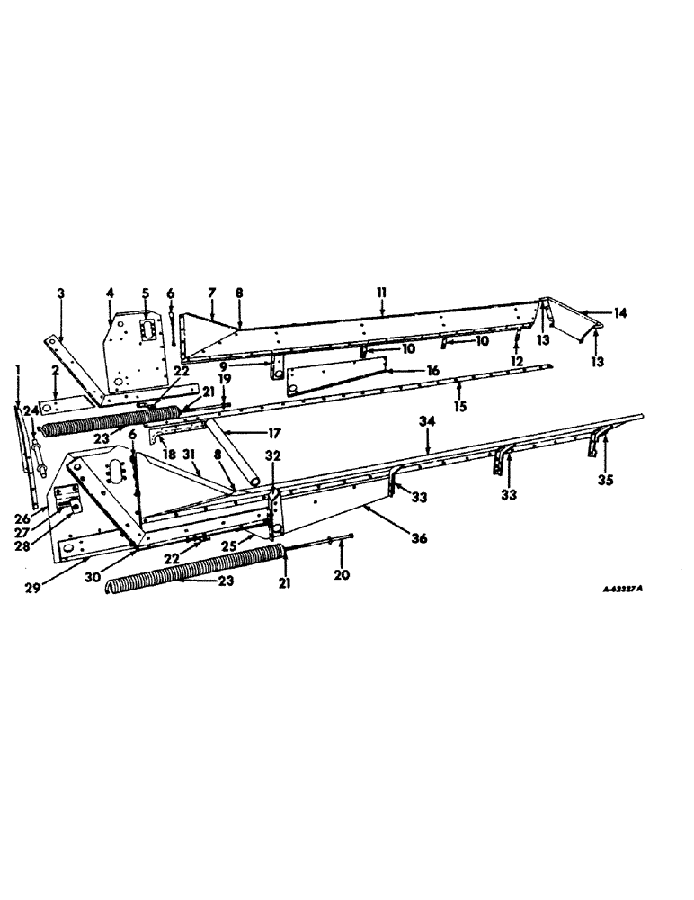 Схема запчастей Case IH 45 - (A-08) - CONVEYOR BOTTOM, 45 BLOWER 