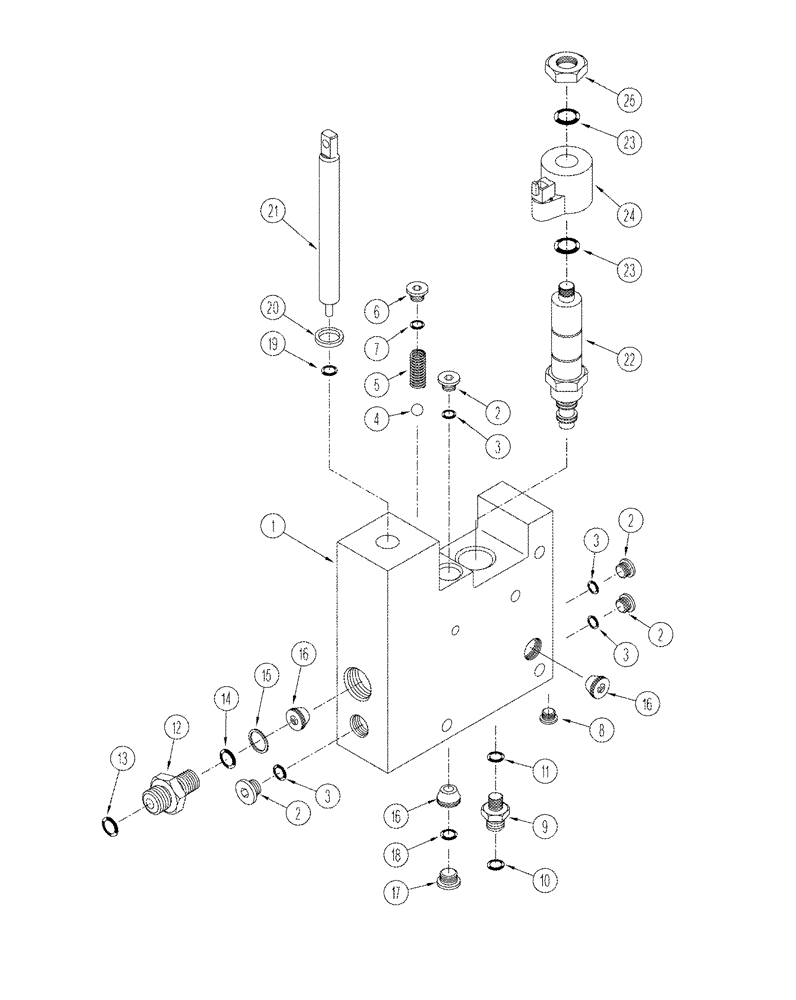 Схема запчастей Case IH STX375 - (08-14) - TOW BLOCK VALVE ASSEMBLY (08) - HYDRAULICS