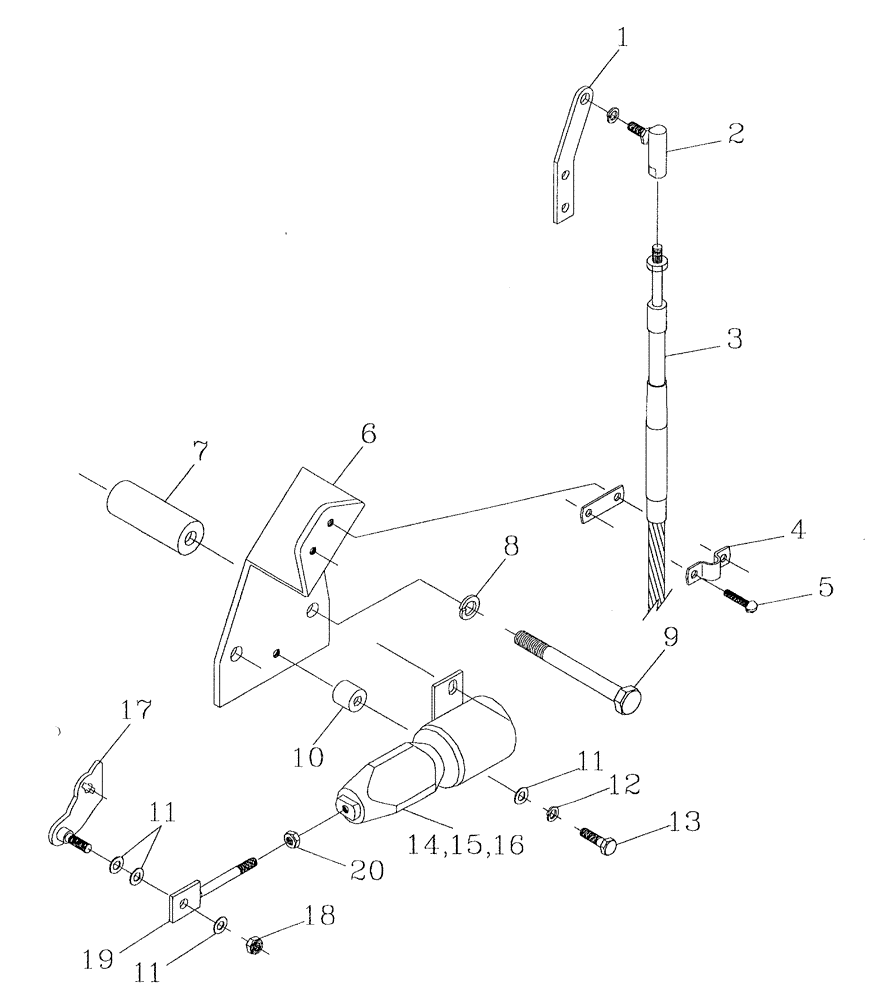 Схема запчастей Case IH 7700 - (C04[02]) - ENGINE SHUTDOWN AND THROTTLE {125} Engine & Engine Attachments