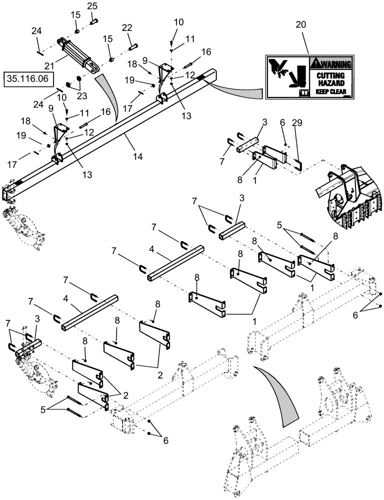 Схема запчастей Case IH 1240 - (75.110.12) - LIQUID FERTILIZER SYSTEM MOUNTING W/TANKS 12 ROW, 16 ROW, 12/23 & 16/31 ROW (75) - SOIL PREPARATION