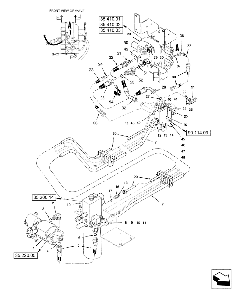 Схема запчастей Case IH 2588 - (35.602.01) - HYDRAULICS - HEADER LIFT VALVE SUPPLY (35) - HYDRAULIC SYSTEMS