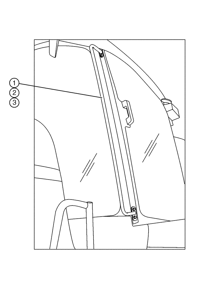Схема запчастей Case IH SPX4410 - (02-013) - GRAB RAIL GROUP Cab Exterior