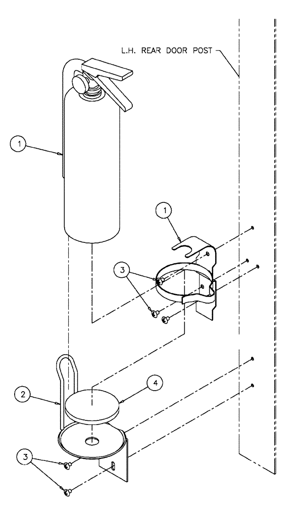 Схема запчастей Case IH FLX4300 - (10-026) - FIRE EXTINGUISHER GROUP Options