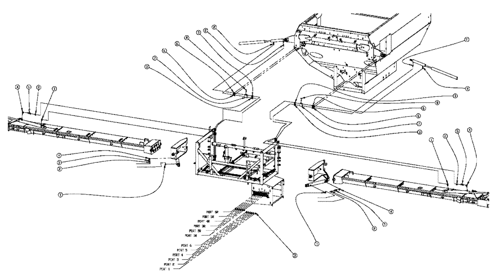 Схема запчастей Case IH 438 - (01-010) - BOOMS HYDRAULIC GROUP Basic Unit