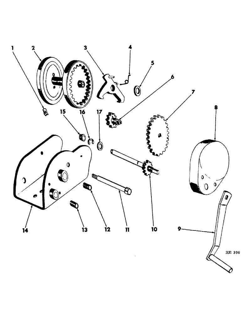Схема запчастей Case IH 55 - (12-20) - HAND WINCH 