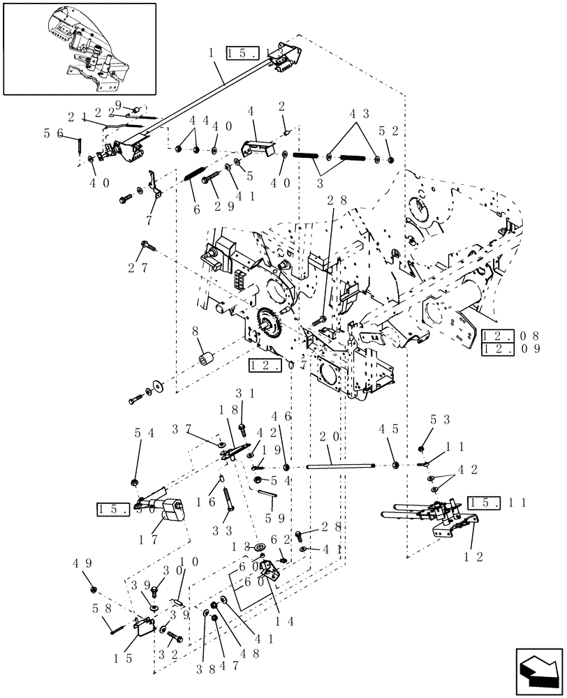 Схема запчастей Case IH RBX553 - (15.02) - ELECTRIC TWINE WRAP (15) - KNOTTER /WRAPPER