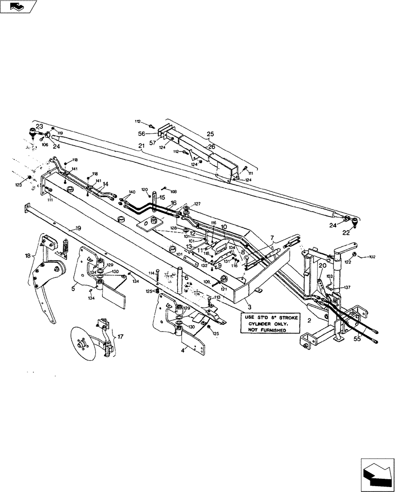 Схема запчастей Case IH 600 SERIES - (39.100.01[01]) - MODEL 600 PLOW ASSEMBLY (39) - FRAMES AND BALLASTING