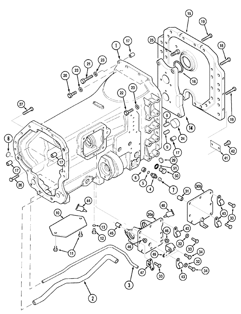 Схема запчастей Case IH MX150 - (06-01) - TRANSMISSION HOUSING AND BEARING CARRIER (21) - TRANSMISSION