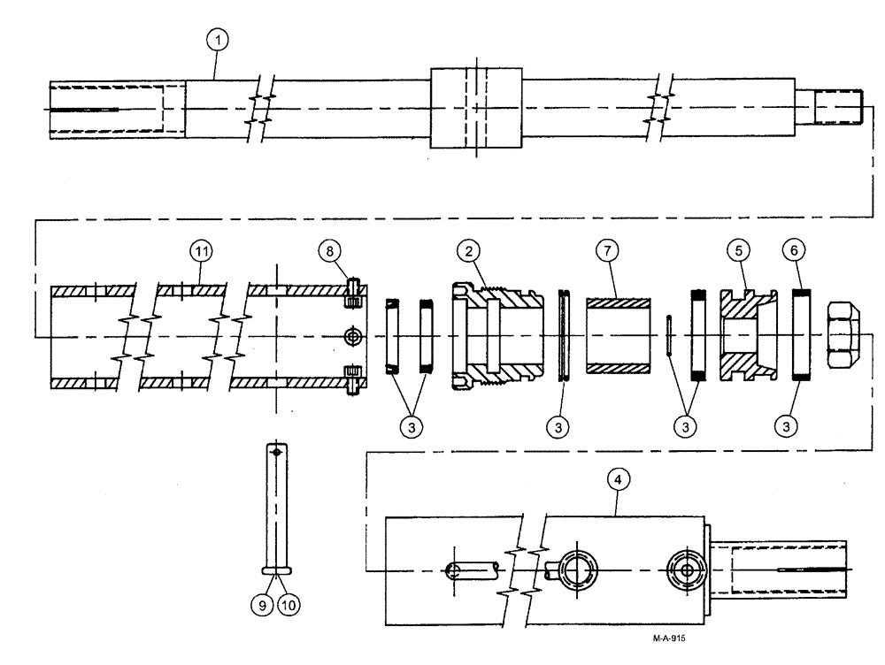 Схема запчастей Case IH SPX3150 - (161) - CYLINDERS, TIE ROD (35) - HYDRAULIC SYSTEMS
