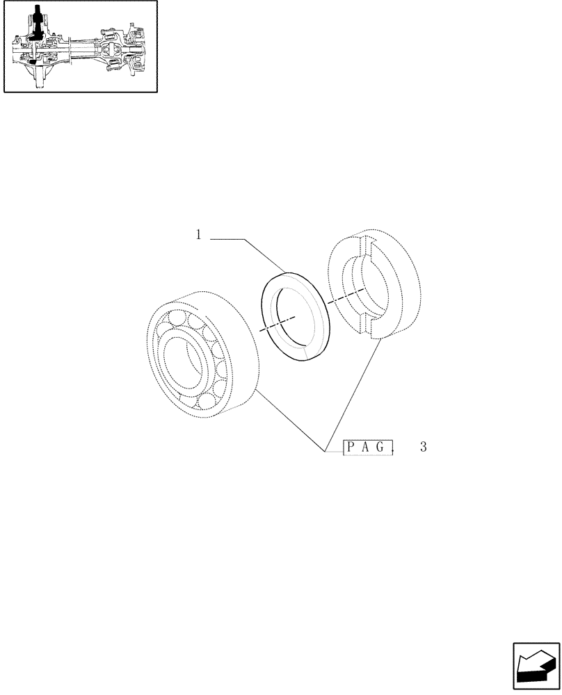 Схема запчастей Case IH MXM140 - (1.40.0/06[04]) - 4WD FRONT AXLE - BEVEL GEAR PAIR (04) - FRONT AXLE & STEERING