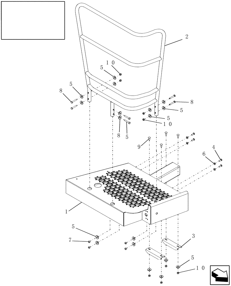 Схема запчастей Case IH 8120 - (90.115.03) - USER PLATFORM, R.H. (90) - PLATFORM, CAB, BODYWORK AND DECALS