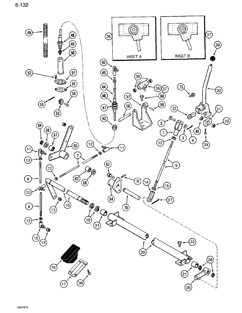 Схема запчастей Case IH 7120 - (6-132) - TRANSMISSION SHIFT CONTROL, PRIOR TO P.I.N. JJA0018865 (06) - POWER TRAIN