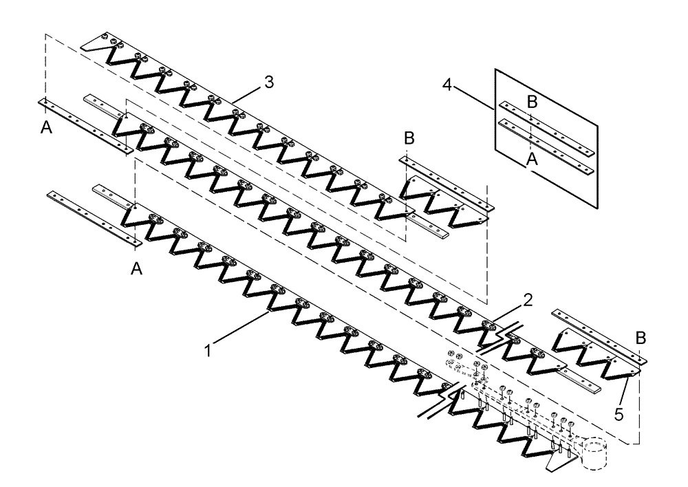 Схема запчастей Case IH 2042 - (09-10) - KNIFE ASSEMBLY - FINE SEGMENTED SICKLES 