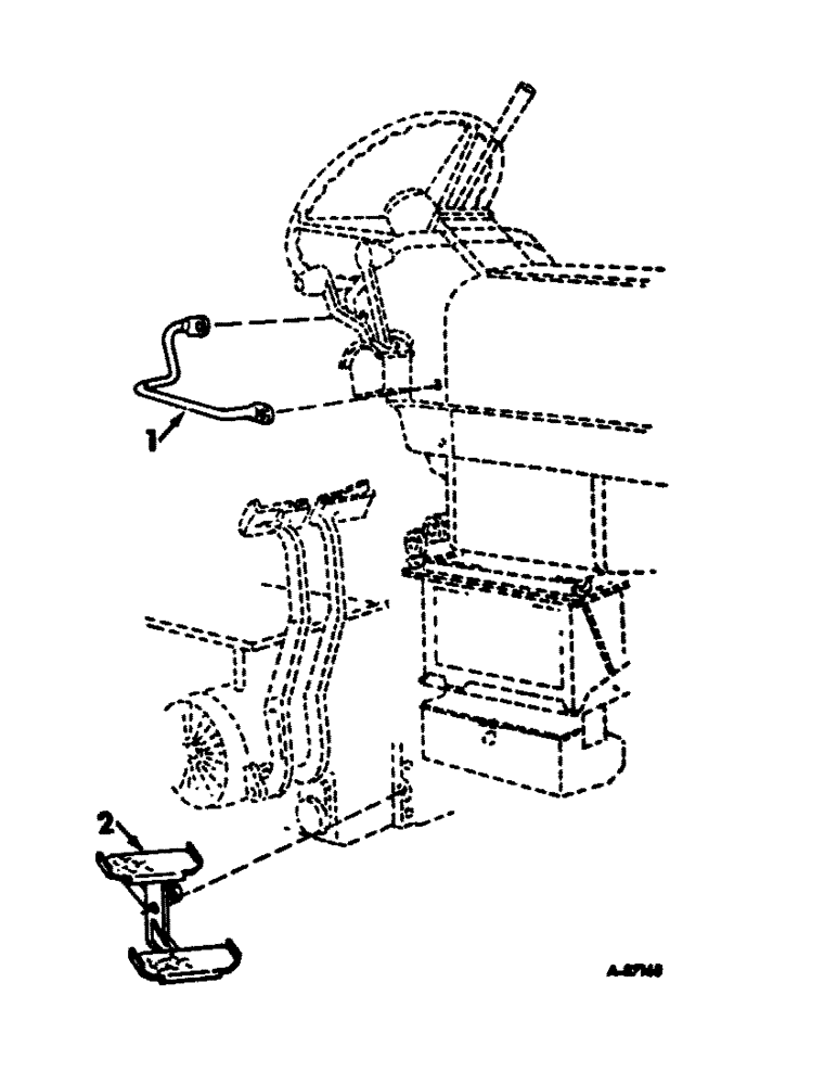 Схема запчастей Case IH 1206 - (A-10) - CHASSIS, RADIATOR AND SHEET METAL, RIGHT HAND SIDE OPERATOR MOUNTING STEP & HANDLE, FARMALL TRACTORS Chassis, Radiator & Sheet Metal