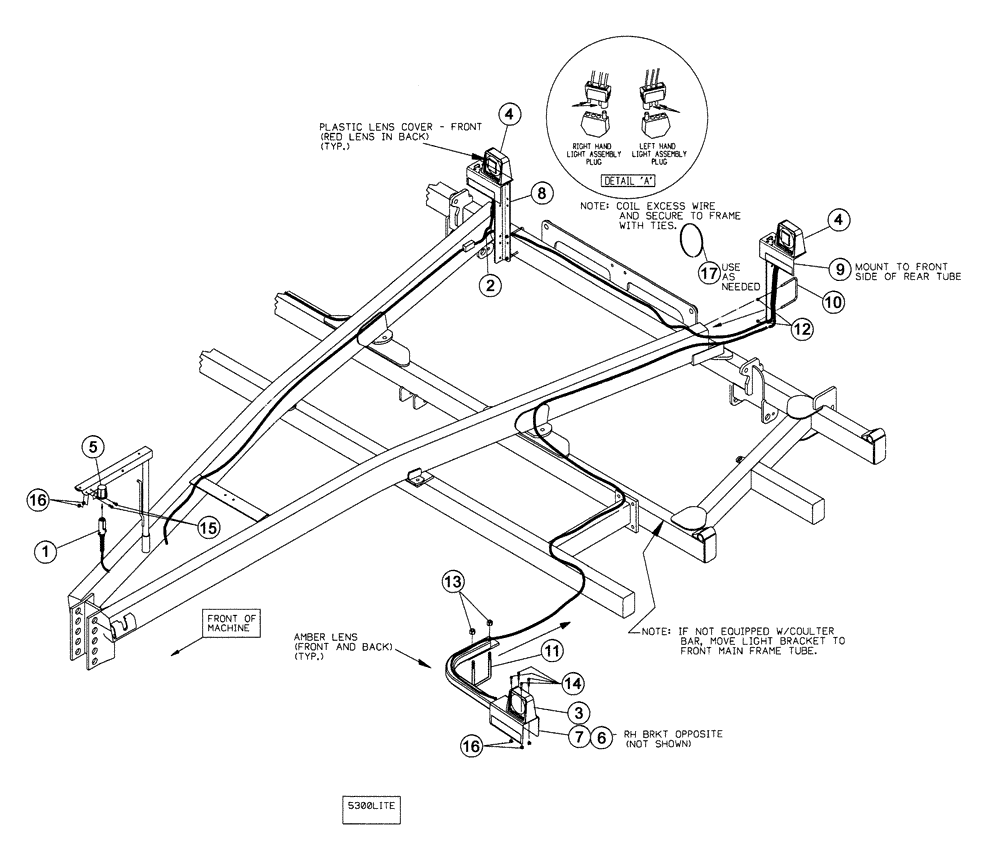 Схема запчастей Case IH 5300 - (55.404.02) - WARNING AND TAILLIGHT KIT 2007 AND AFTER UNITS (04) - ELECTRICAL SYSTEMS