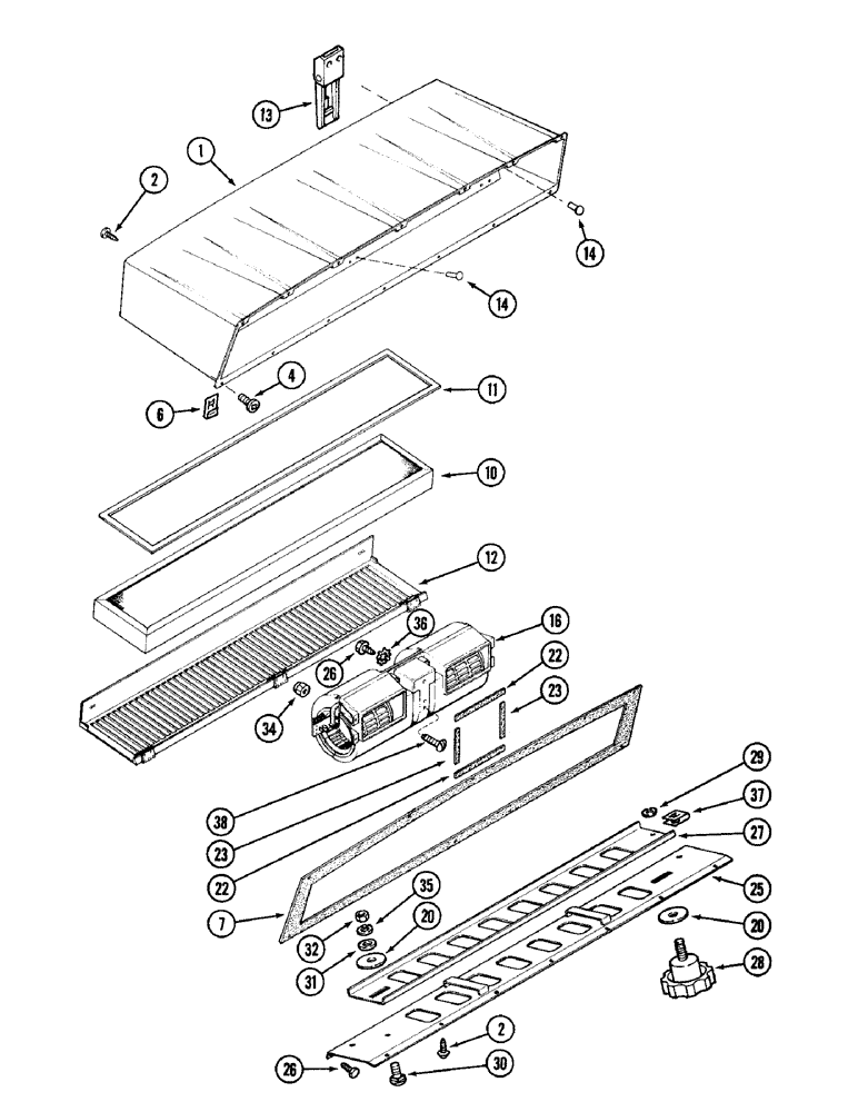 Схема запчастей Case IH 1896 - (9-430) - CAB, AIR FILTER AND BLOWER HOUSING (09) - CHASSIS/ATTACHMENTS