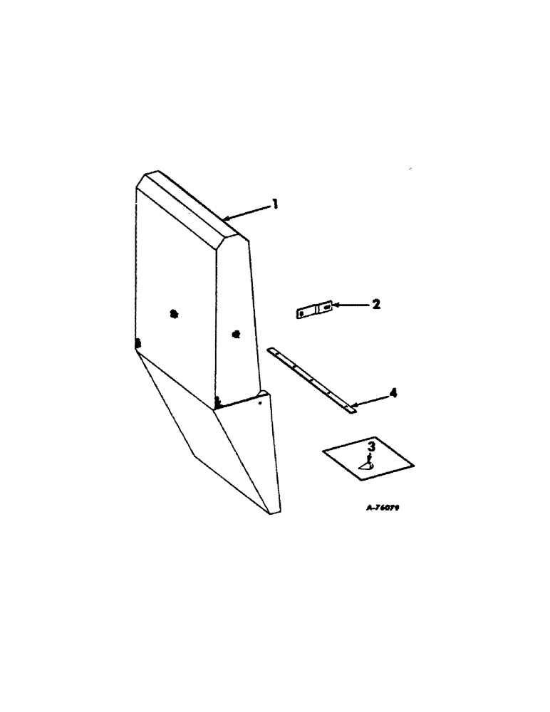 Схема запчастей Case IH 234 - (H-10) - ATTACHMENTS, RADIATOR AIR SCOOP ATTACHMENT, FARMALL 460 AND 560 TRACTORS (88) - ACCESSORIES