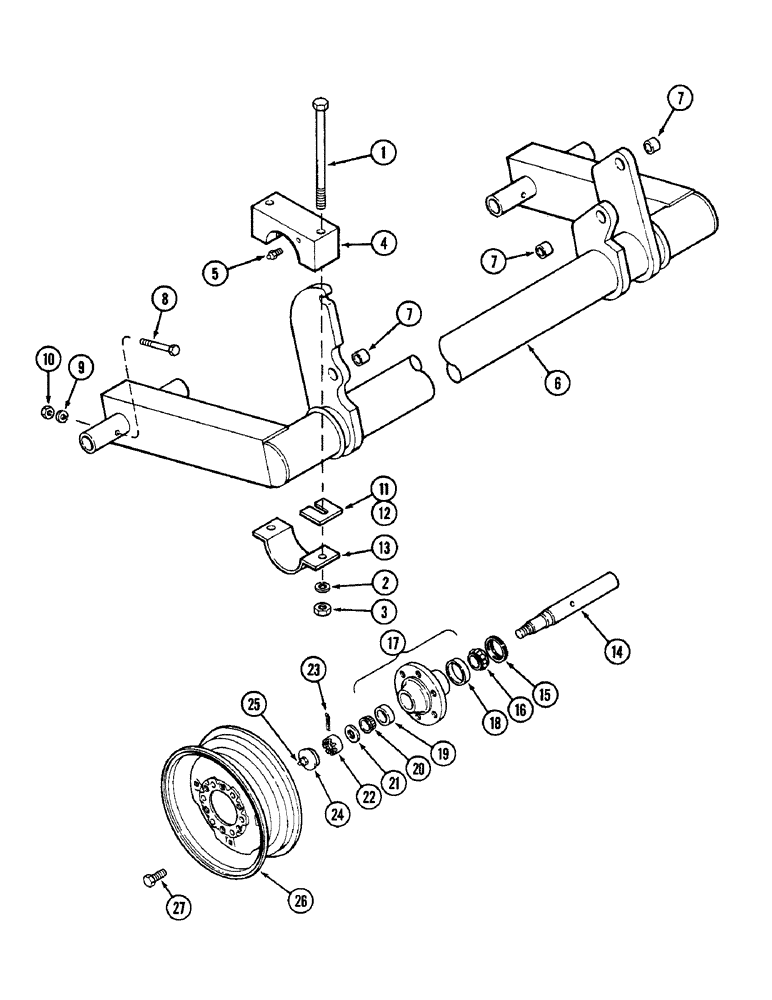 Схема запчастей Case IH RPW - (020) - AXLE AND WHEEL 